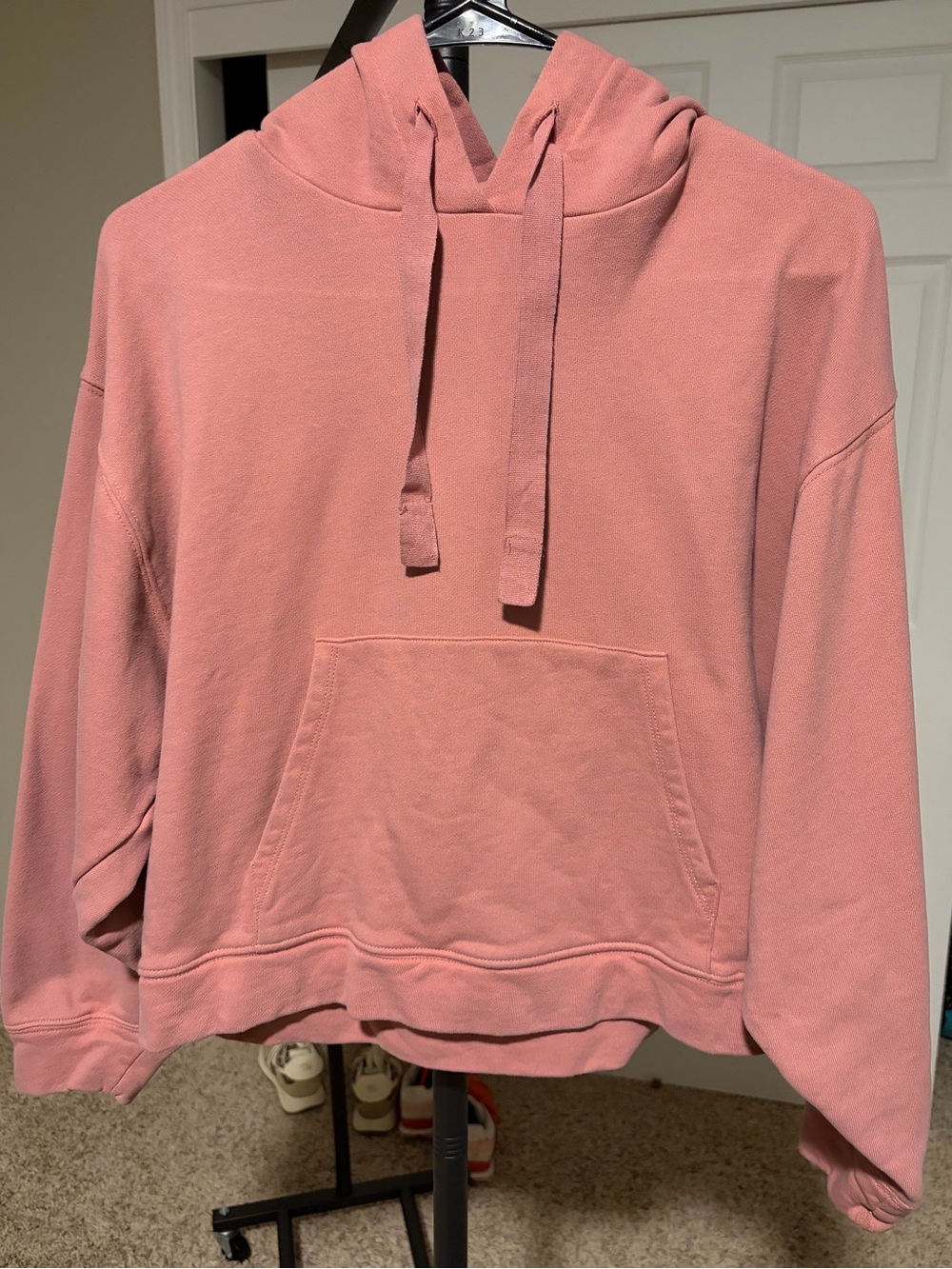 Topshop Dusty Rose Pullover Hoodie 100% cotton